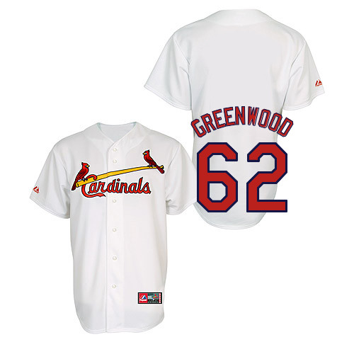 Nick Greenwood #62 Youth Baseball Jersey-St Louis Cardinals Authentic Home Jersey by Majestic Athletic MLB Jersey